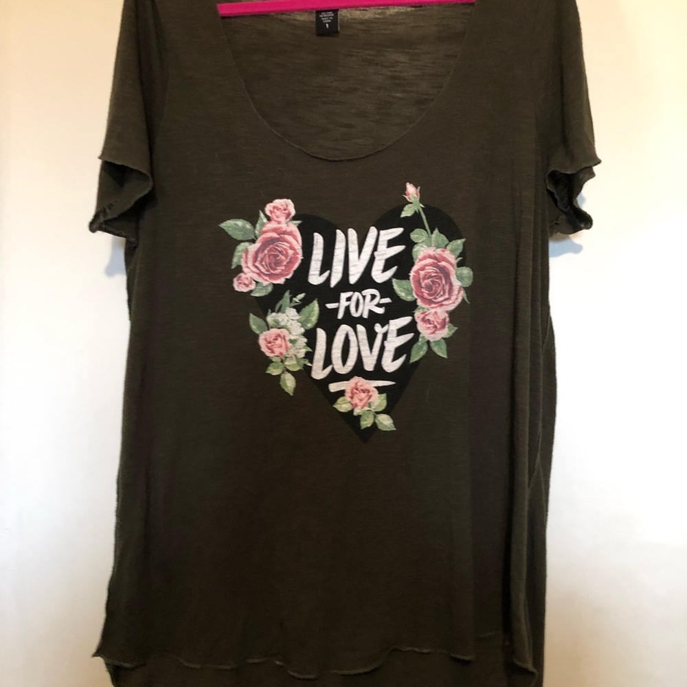 Live for love relaxed T-shirt torrid